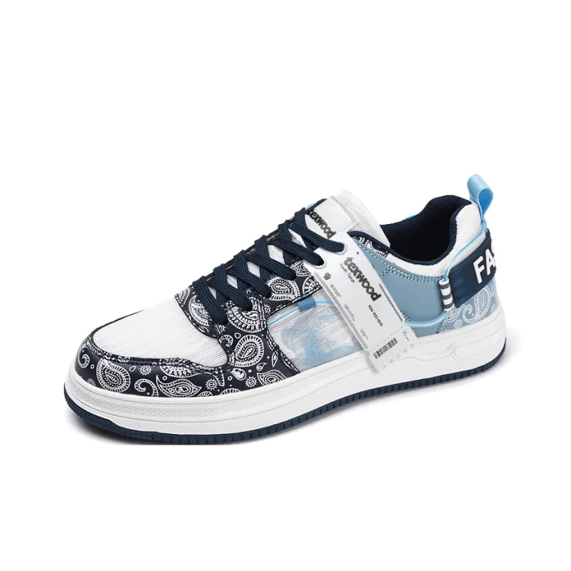 TEXWOOD Chinese Style Blue And White Porcelain Collection Low-Top Skateboard Shoes Men's Box-2