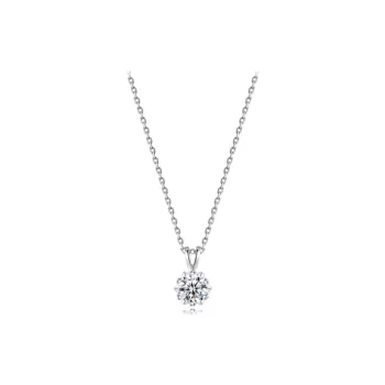 Chongqing Gold Store [One Carat Moissanite]S999 Fine Silver Necklaces Women's