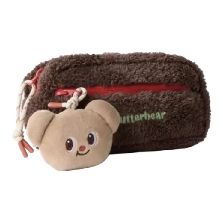ZARA Butter Bear Collaboration Polyester Toiletry Bags Clutches Unisex Brown-1