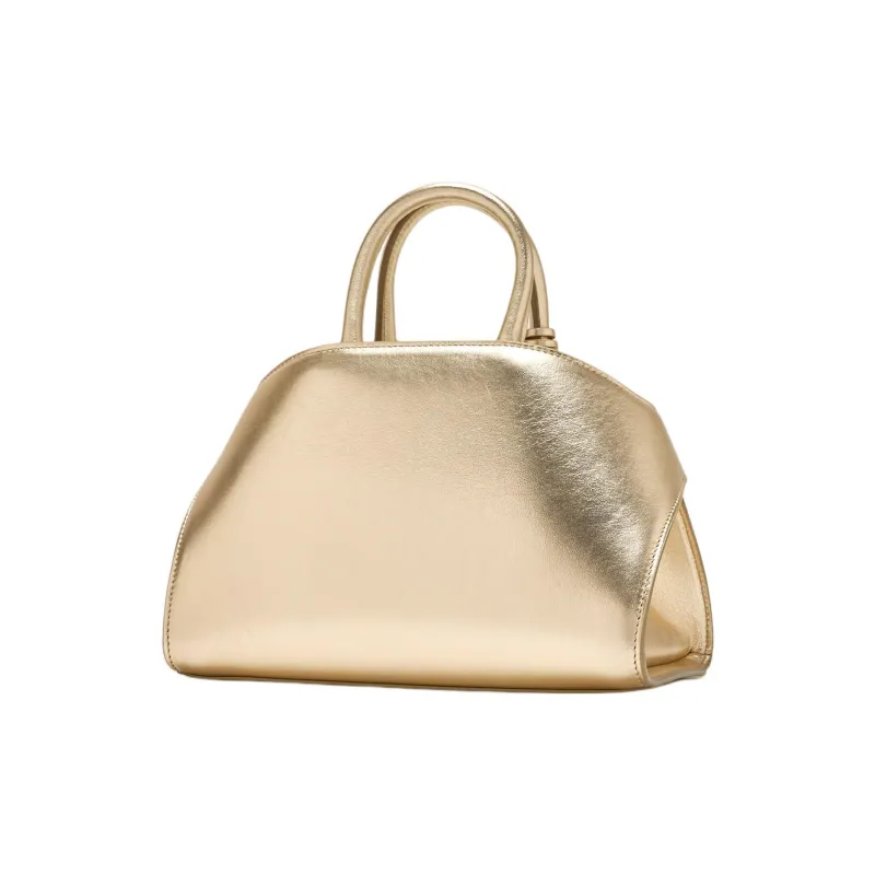 FERRAGAMO Hug Leather Shoulder Bag Crossbody Bag Handbag Mini Women's Gold-1