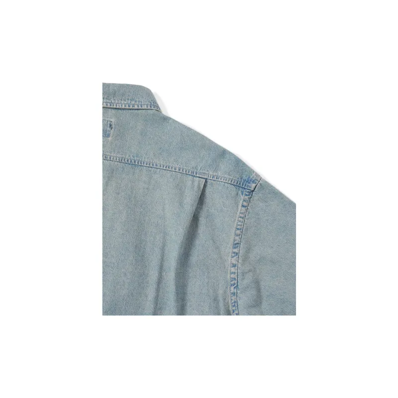 Thisisneverthat SS24 Ultras Collection Washed Denim Shirt Washed Blue Shirt Unisex Washed Blue-2