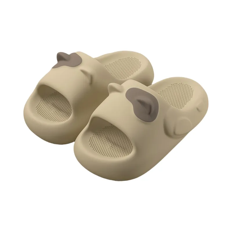 JINGEYU Cute Kitten 3D Effect Trendy Ear Slippers, Home Stripes Platform Slip Resistant-8