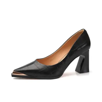 POOQ Chunky Heel High Heels 7.5CM Women's