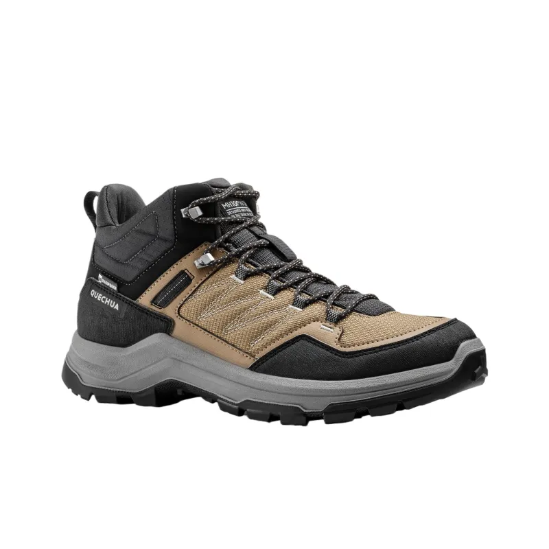 DECATHLON MH100 Anti Slip Wear Resistant Mid Top Hiking Shoes Men's Brown-1