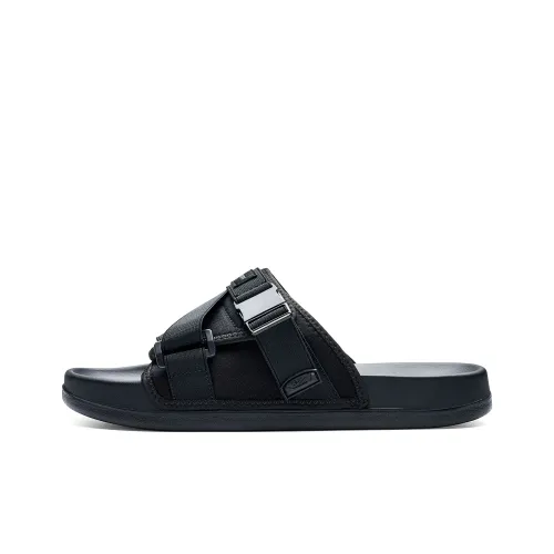 Kappa EVA PU Ethylene Vinyl Acetate Polyurethane Slip Resistant Abrasion Resistant Slide Slippers Unisex Black