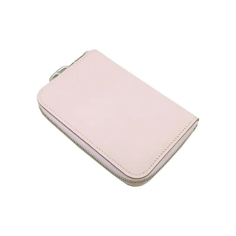 HERMES Evercolor Calfskin Card Holder Women's Light Purple-2