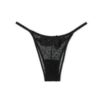 Victoria's Secret Underpants Women's 1 Pack Black Polka Dot