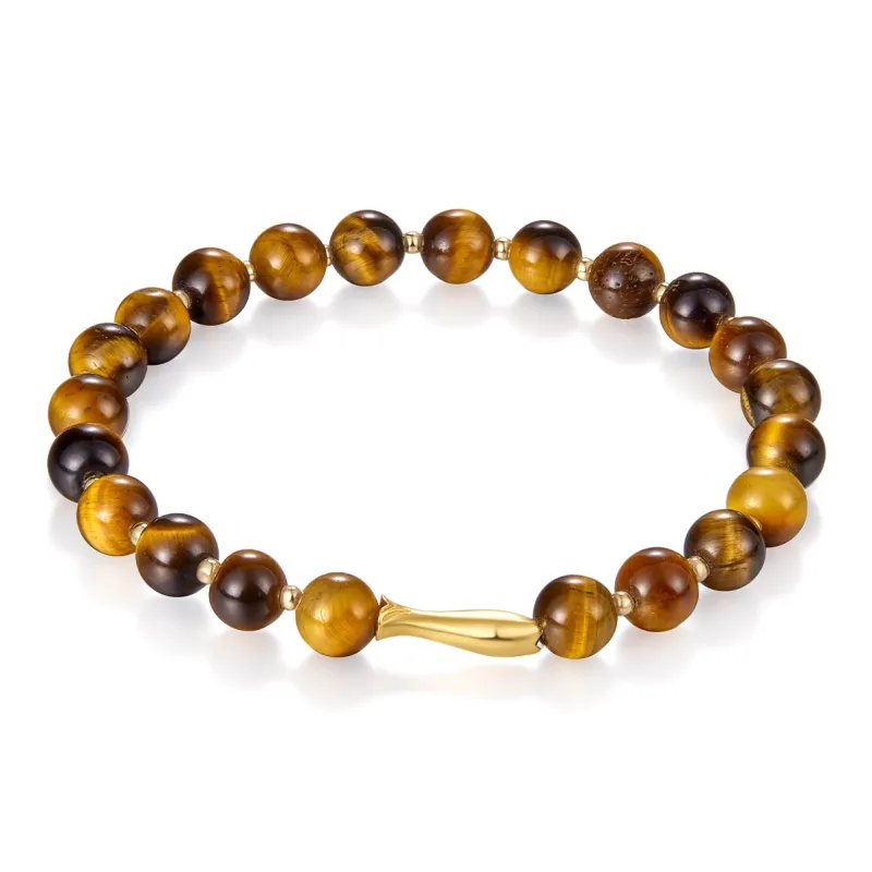 V.WI Tiger's Eye Stone Bracelets Unisex-1