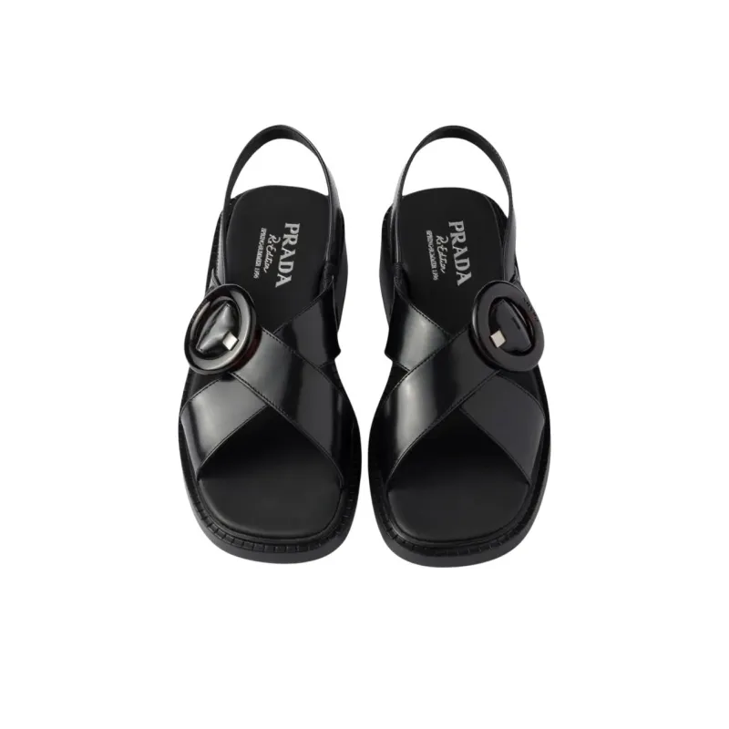 PRADA Strap Sandals Women's Black-5