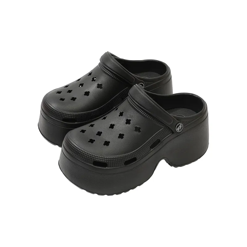 Foot Recreation Platform Clogs For Women's Summer Slip Resistant Closed Toe, Soft And Springy Feeling, Slippers-8