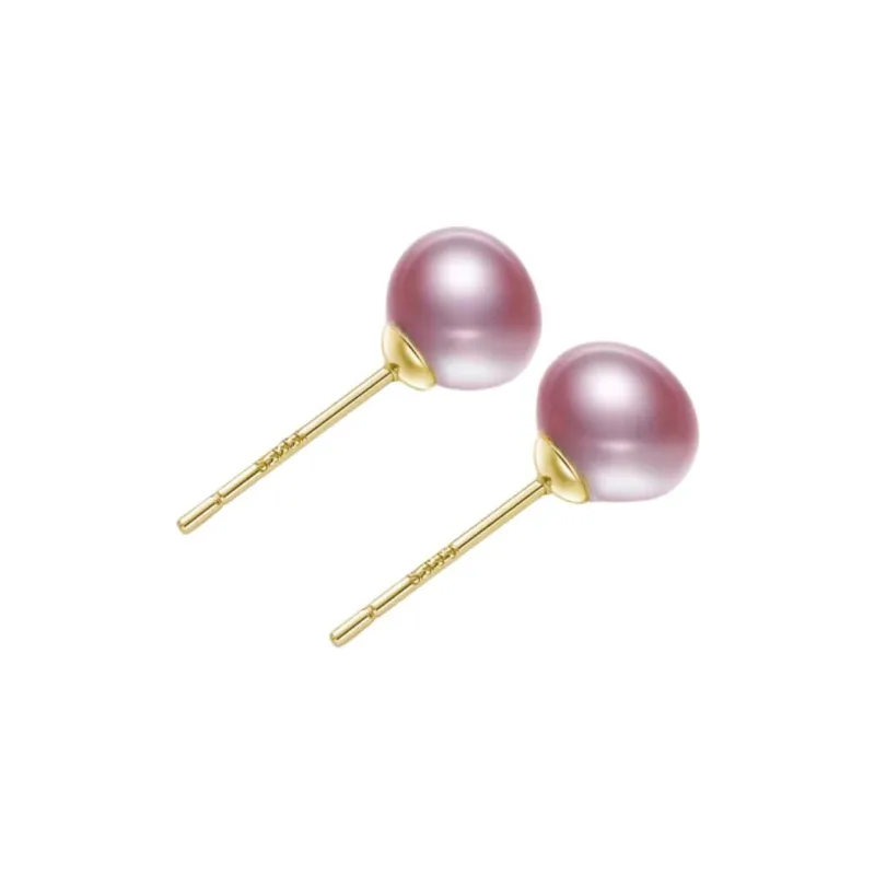 Rhymes S999 Silver Stud Earrings Women's-4