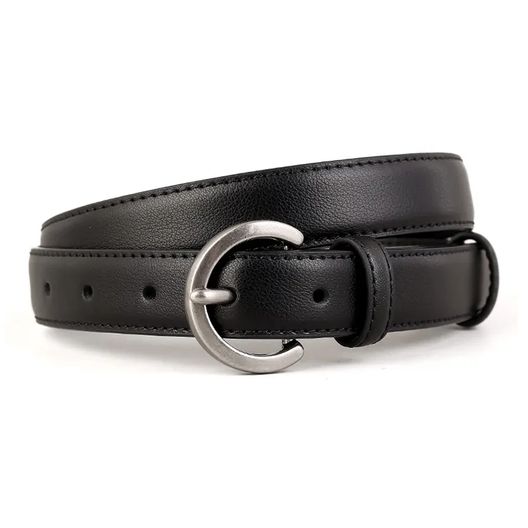 Lanza Cow Split Leather Belts Women's Width 2.5CM-0