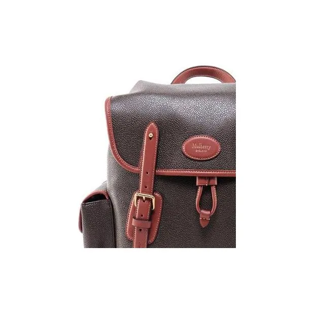Mulberry Leather Backpack Regular Women's Brown-4