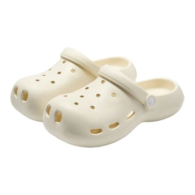 Lymia Closed Toe Clogs With Platform Soft And Springy EVA Slippers Summer Breathable Slip Resistant Odor Resistant-1