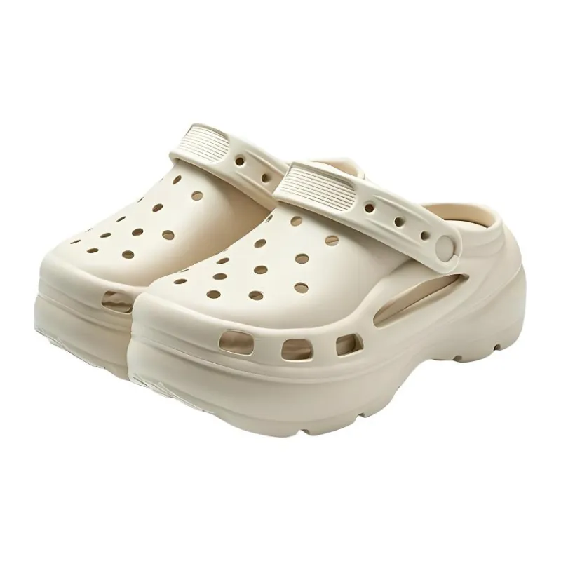 Lymia Clogs Height Increasing Platform Squashy And Bouncy Feeling Closed Toe Summer Slip Resistant EVA Slippers-2