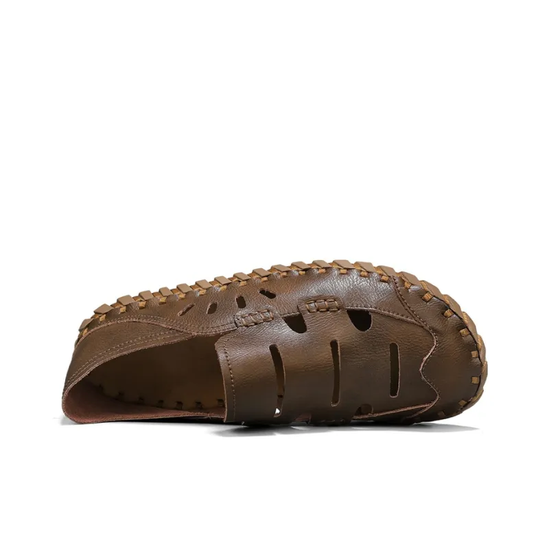 AMICNIEGD Beach Sandals Men Black, Sand, Red Brown-15