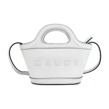 MARNI Tropicalia Logo Embroidered Micro Tote Bag