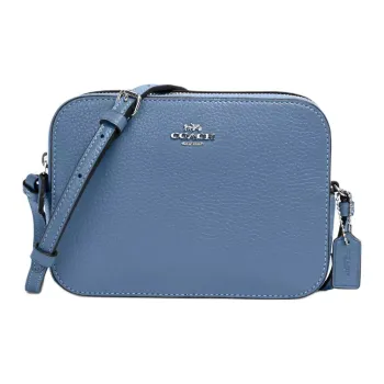 COACH Camera Leather Camera Bag Shoulder Bag Crossbody Bag Mini Women's Haze Blue/Morandi Color