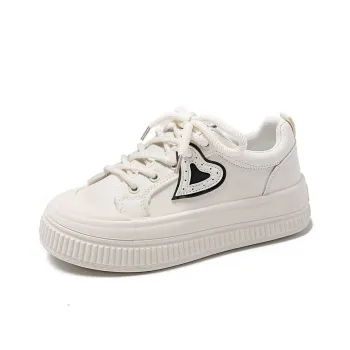 Medd Platform Casual Skateboard Shoes Versatile Niche Anti Slip Wear Resistant Low Top Small White Shoes Women's
