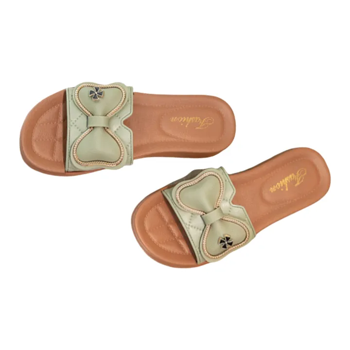 Yalu Preferred Home Slippers Black, White, Green-4