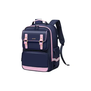 GOLF Fabric Synthetic Leather Small Student Backpack Kids' Navy Blue & Red/Navy Blue & Pink