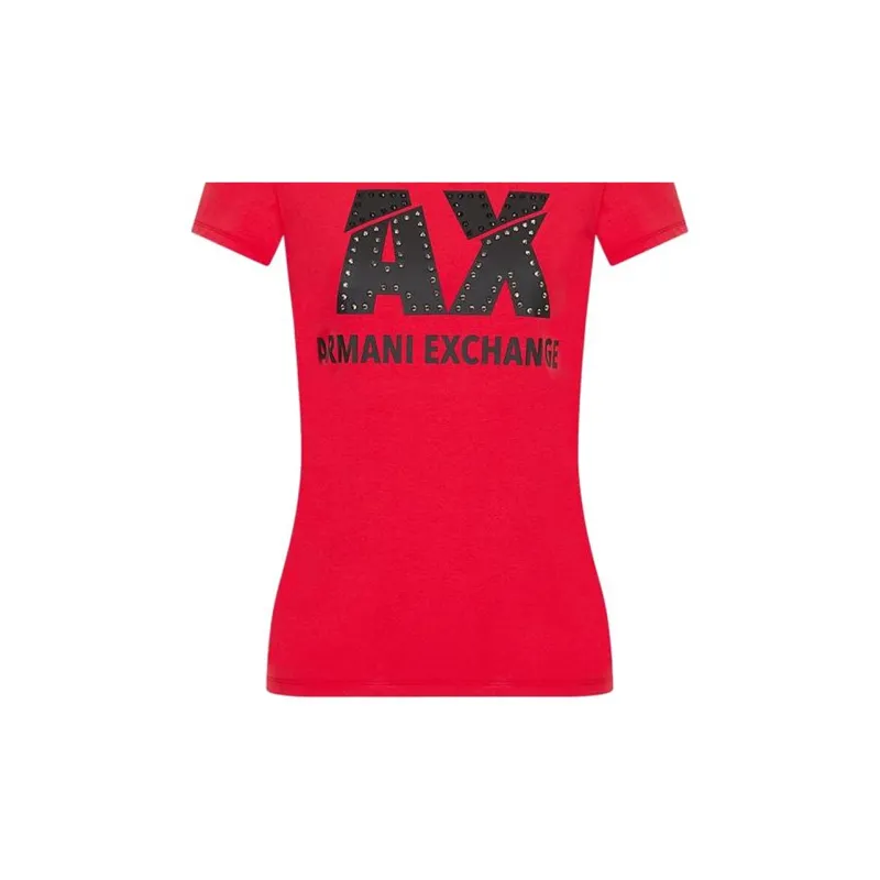 ARMANI EXCHANGEAE FW22 T-Shirt Women's Red-4