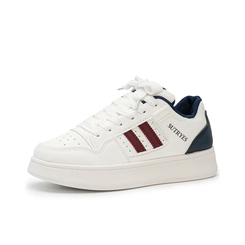 SHUXIAOBEI Anti Slip And Wear Resistant Lightweight Low Top Skateboard Shoes Unisex White Blue-15