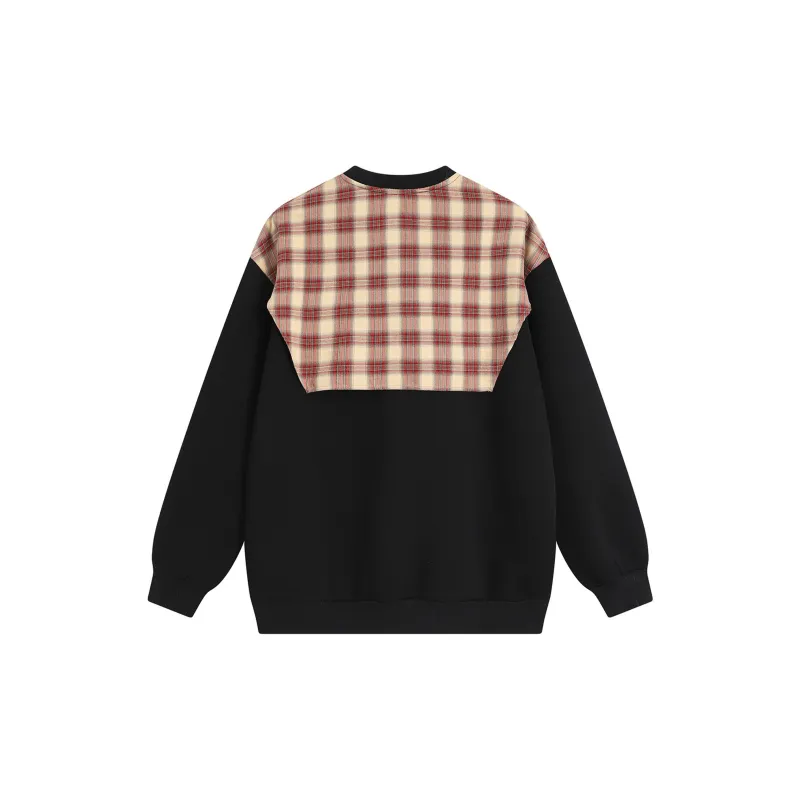 ACUOD BY CHANU Shawl Sweatshirt Spring Fall Hip Hop Mock Two Piece Couple Top Unisex-3