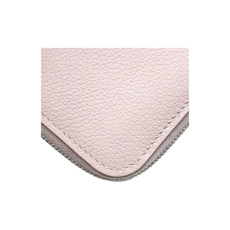 HERMES Evercolor Calfskin Card Holder Women's Light Purple-3