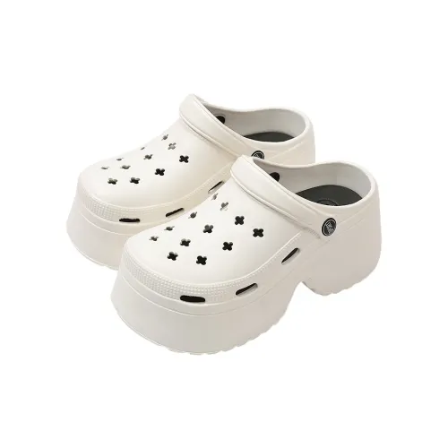 Foot Recreation Platform Clogs For Women's Summer Slip Resistant Closed Toe, Soft And Springy Feeling, Slippers