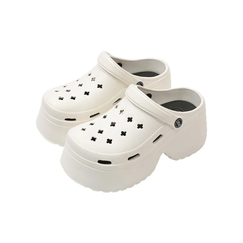 Foot Recreation Platform Clogs For Women's Summer Slip Resistant Closed Toe, Soft And Springy Feeling, Slippers-0