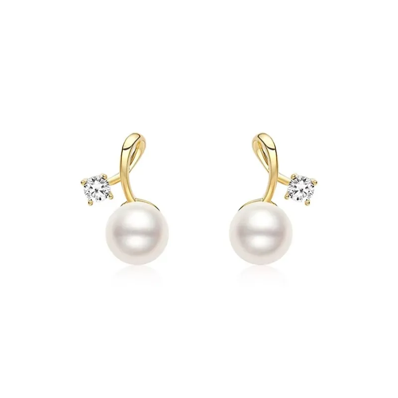 Rhymes Gold Plated Copper Stud Earrings Women's-6