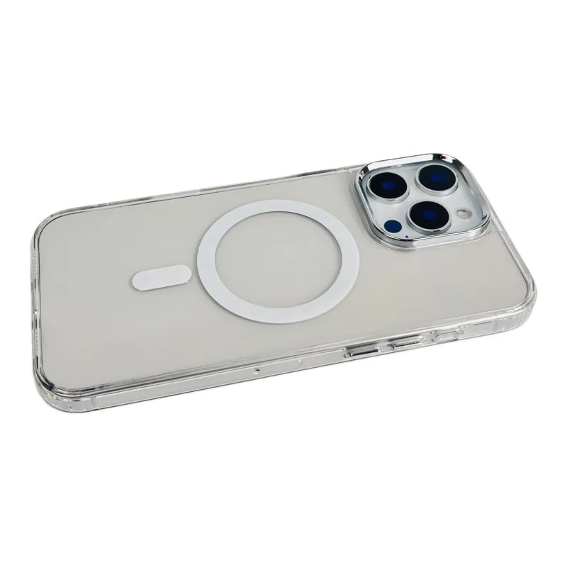 Sopi Acrylic Material Pure Transparent Magnetic Phone Cases Compatible With IPhone 16/15 Pro Max/Apple 13/14 Pro/Max-3