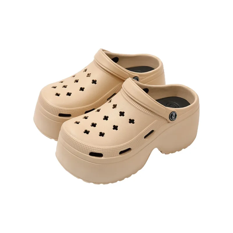 Foot Recreation Platform Clogs For Women's Summer Slip Resistant Closed Toe, Soft And Springy Feeling, Slippers-4