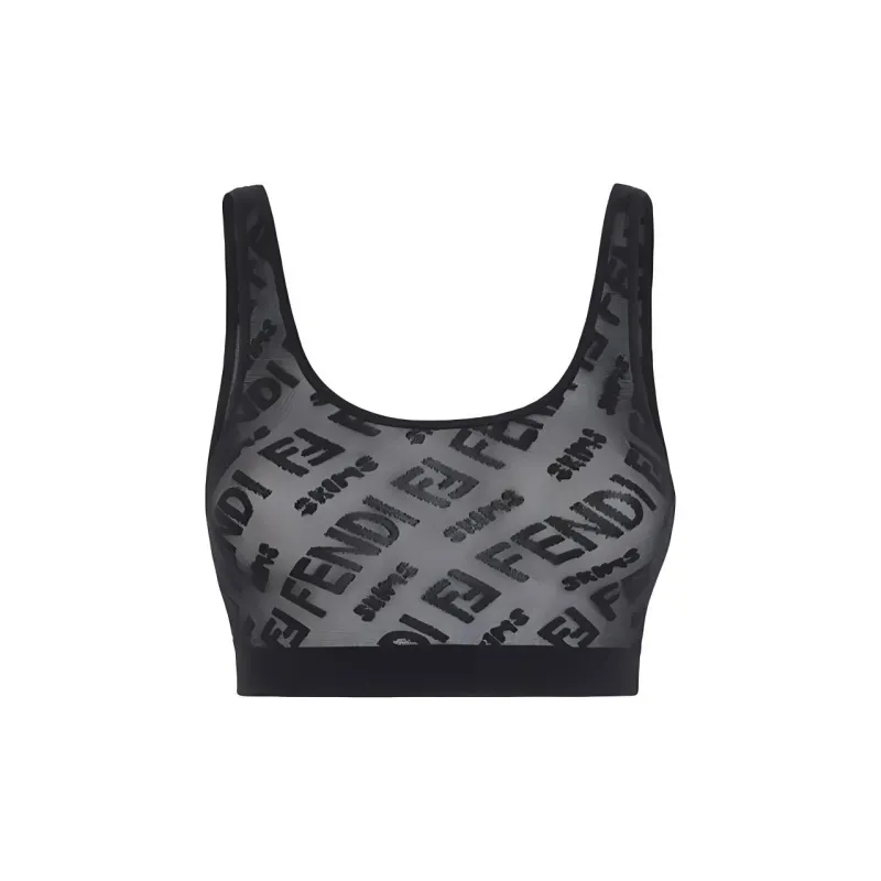 FENDI X Skims Hosiery Bralette Black-0