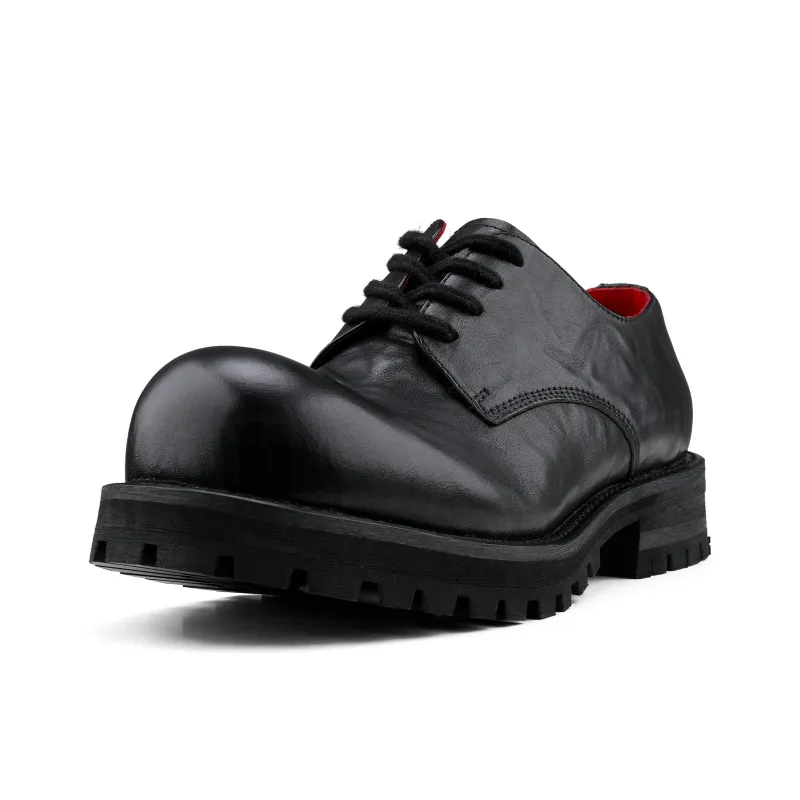 HANQIAORIJI Black Blood Series Wear-Resistant Height Increasing Low-Top Casual Shoes Unisex Bordeaux Red-2