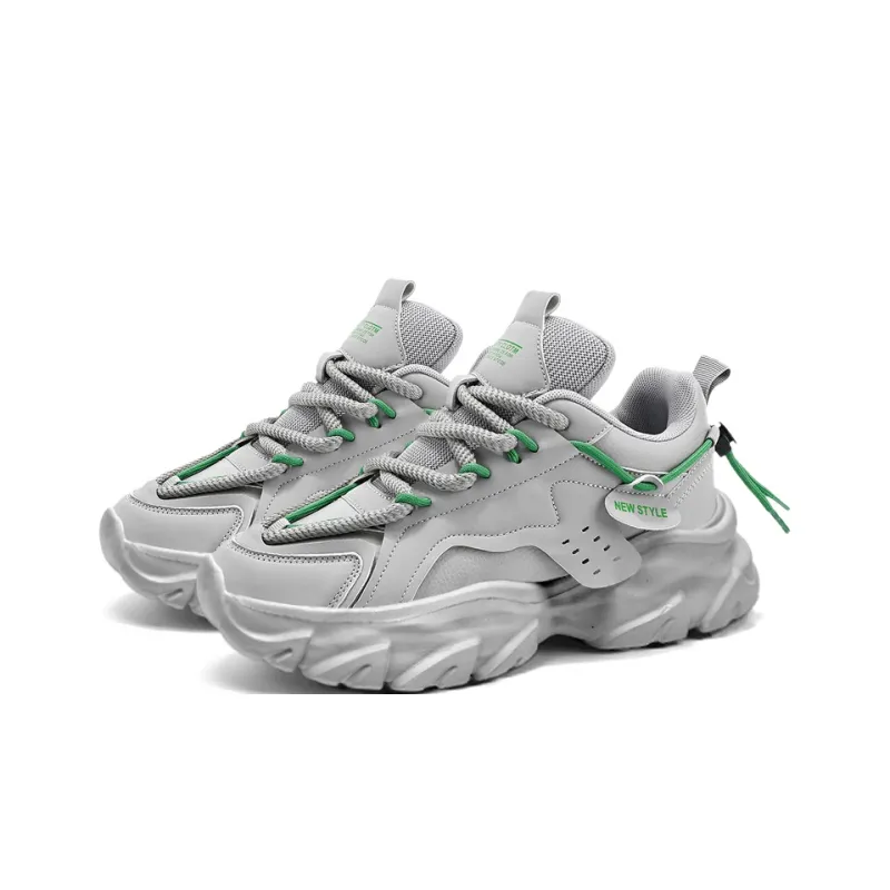 ROBINHOOD Cushioning, Slip Resistant, Abrasion Resistant, Height Increasing Low Top Chunky Sneakers Men's-8