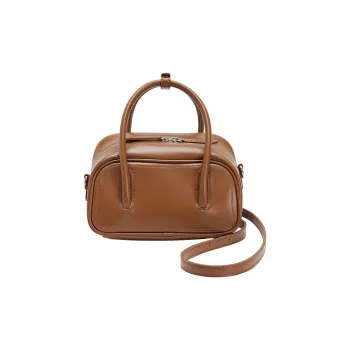URBAN REVIVO Artificial Leather Handbag Crossbody Bag Medium Size Women's Coffee Brown/Ecru