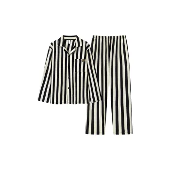 O'MESIK Pajama Set Men's Black White