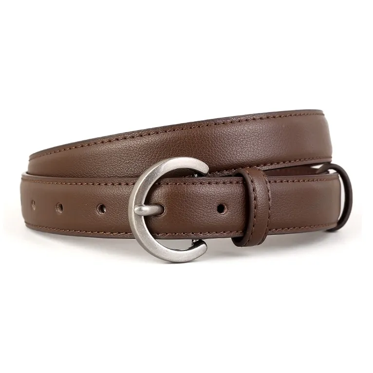 Lanza Cow Split Leather Belts Women's Width 2.5CM-4