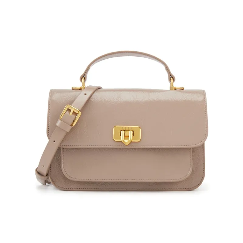 ELLE Cow Leather Handbag Medium Size Women's Multicolor-5