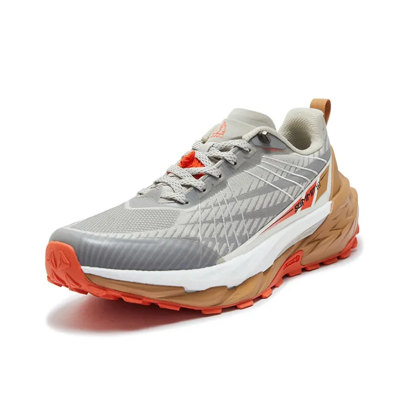 361° Cushioned Slip-Resistant Abrasion-Resistant Low-Top Casual Running Shoes Men's Zinc Iron Gray-1