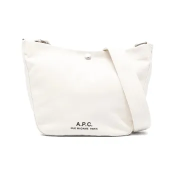 A.P.C Recycled Cotton Shoulder Bag Small Size Women's Light Beige