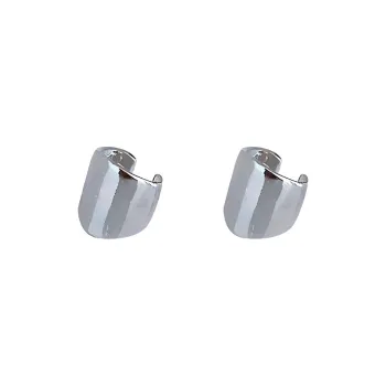 QIANFANGDAHUANGYE Titanium Steel Clip On Earrings Unisex