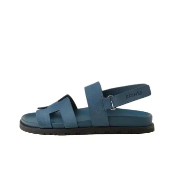 HERMES Genius One Strap Sandals Women's Blue