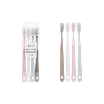 CHENYISHENG Macaron Color Series Toothbrush Comfortable Bristles Couple Family Set