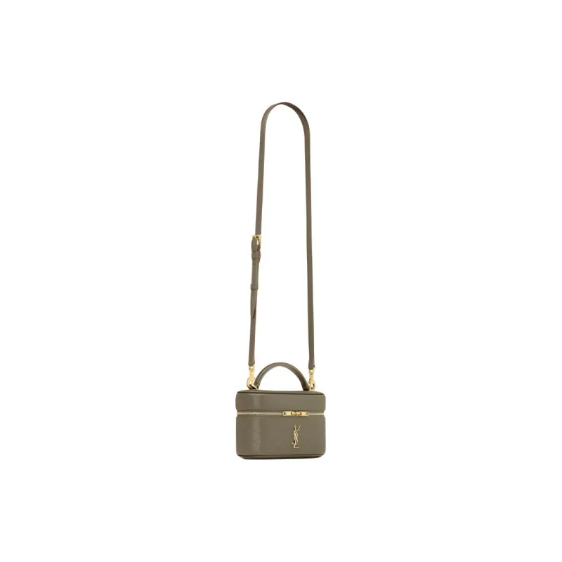 SAINT LAURENT GABY Sheepskin Shoulder Bag, Handbag Trumpets Women's Dark Moss Green-2