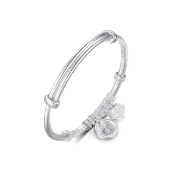 Two Joys 999 Fine Silver Sterling Silver Bracelets Women's