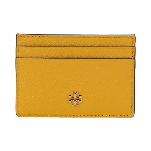 TORY BURCH Emerson Cow Leather Card Holder Women's Yellow