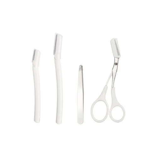 JINGLINGLONG Eyebrow Razor Clipper 4-Piece Set Protective Net Men's Women's Beginner Safety Shaving Blade